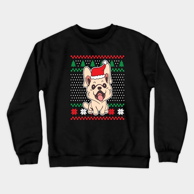 Ugly Christmas Sweaters Cute Puppy Crewneck Sweatshirt by JS Arts